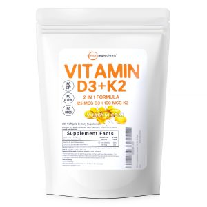 Micro Ingredients - Vitamin D3 + K2 (300 viên)